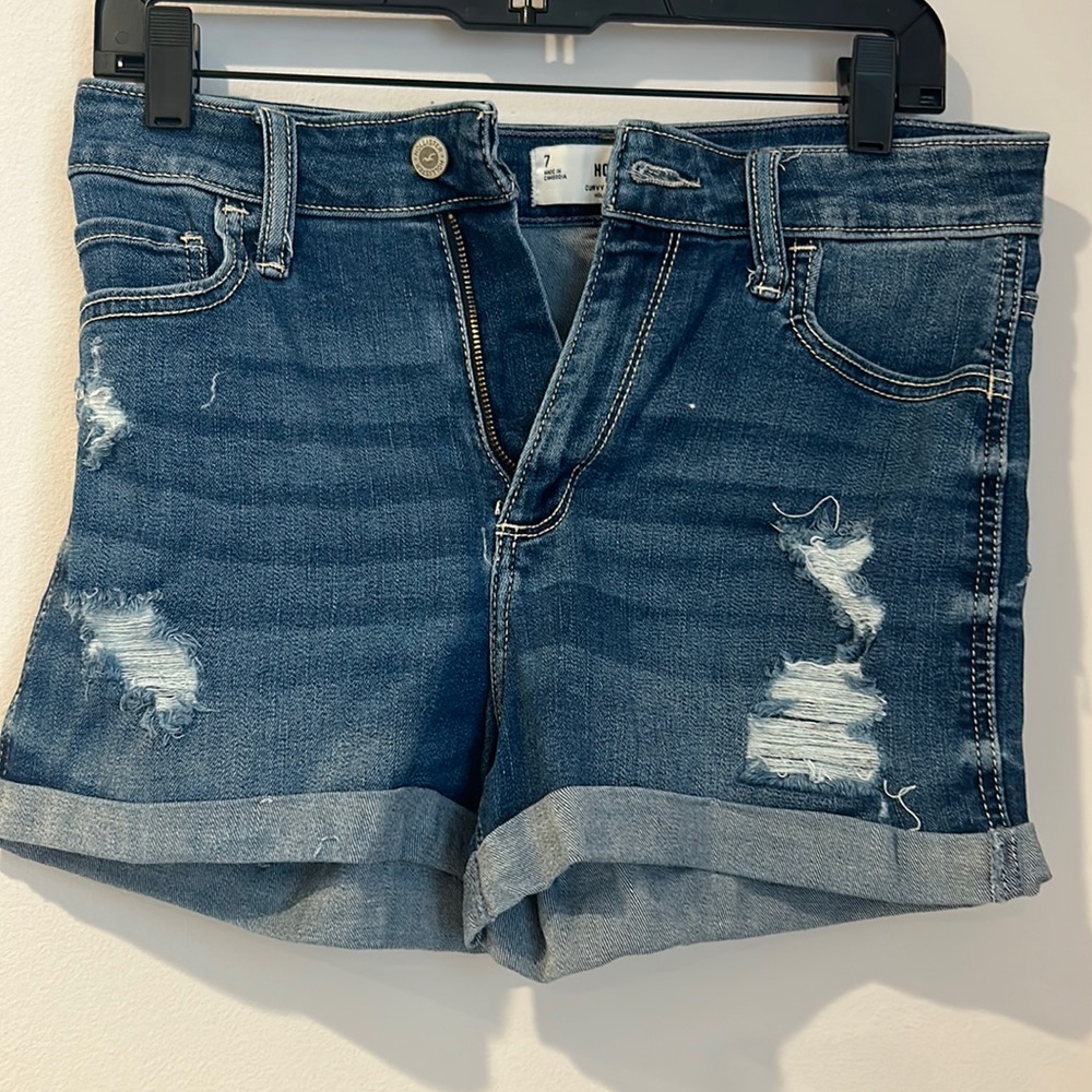 Hollister Ripped Jean Shorts
